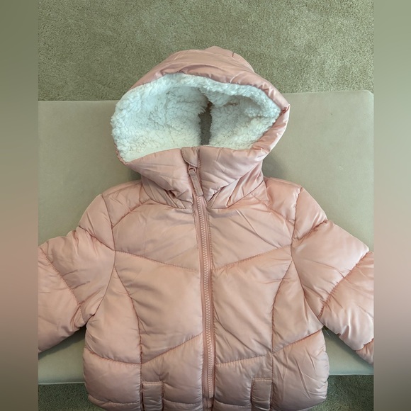 NWT Thereabouts Girls Pink Puffer Coat - Picture 2 of 6
